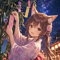 狐娘たちの七夕 4枚目