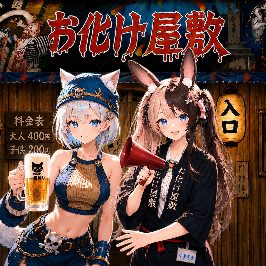 縁日楽しい👻✨　お化け屋敷⁉️怖いの？