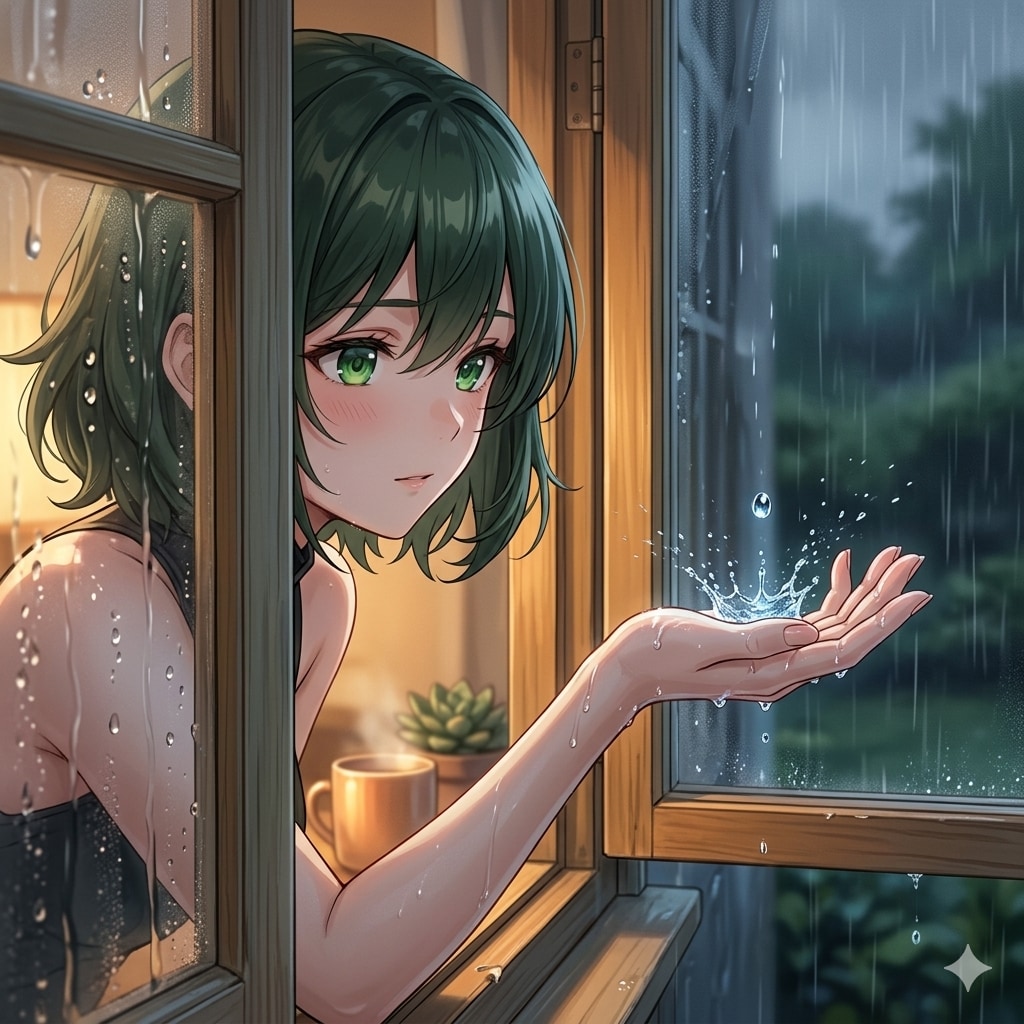 芽生ちゃん31「雨の日の一コマ」