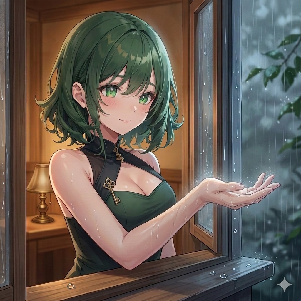 芽生ちゃん31「雨の日の一コマ」