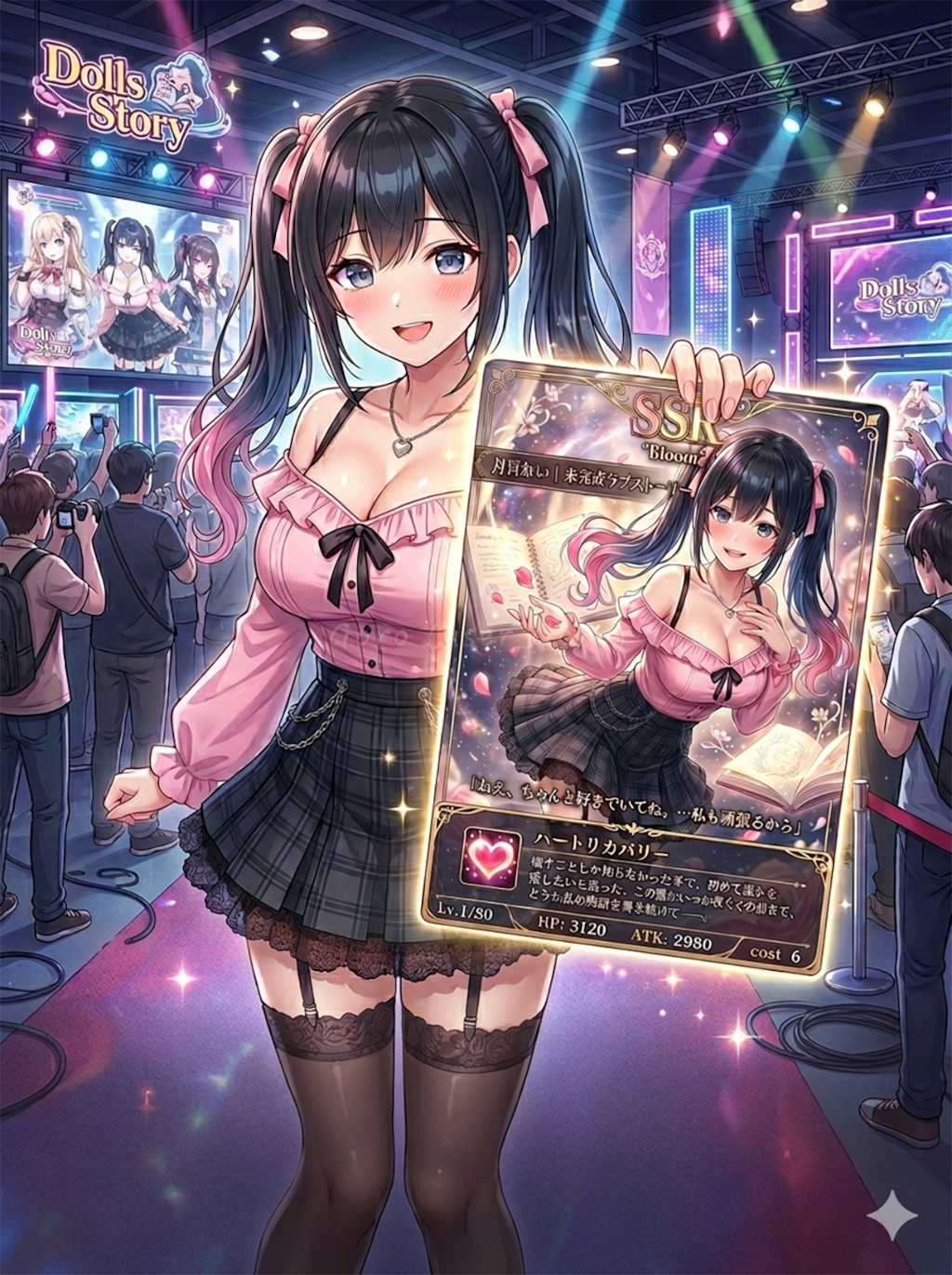月宮れい、自分のSSRカードを宣伝する