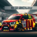 マクドナルドカラーのスズキイグニスレーシングカー 3枚目