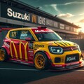 マクドナルドカラーのスズキイグニスレーシングカー 2枚目