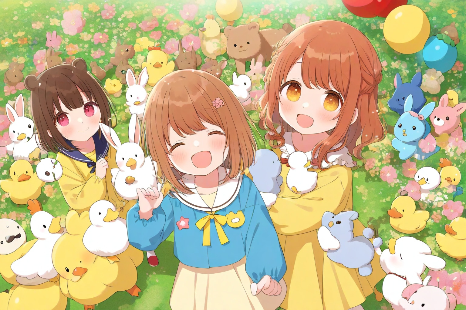 笑顔の花咲く草原 | の人気AIイラスト・グラビア