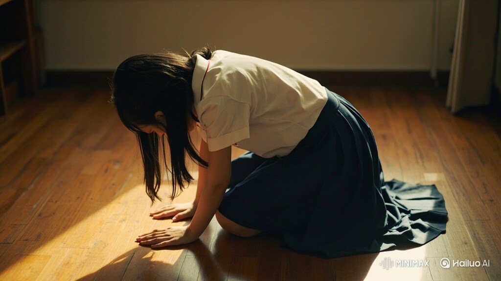 女子校生が土下座しているだけ