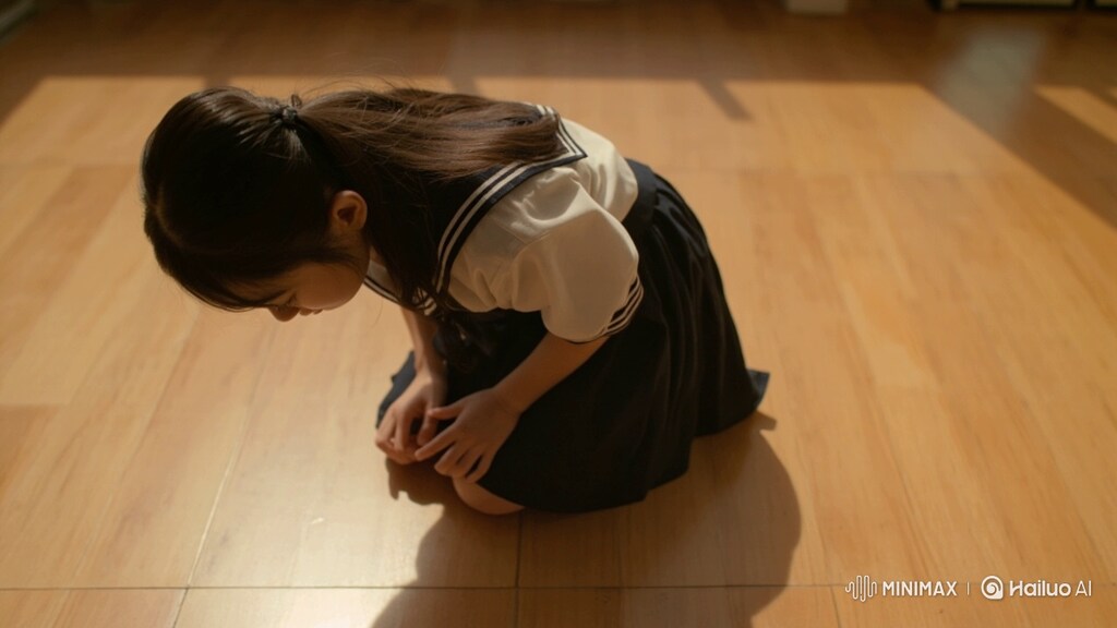 女子校生が土下座しているだけ