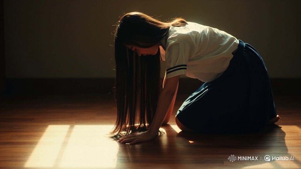 女子校生が土下座しているだけ