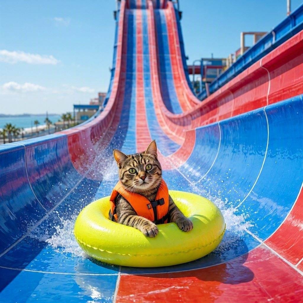 ぬわイダーに乗る猫