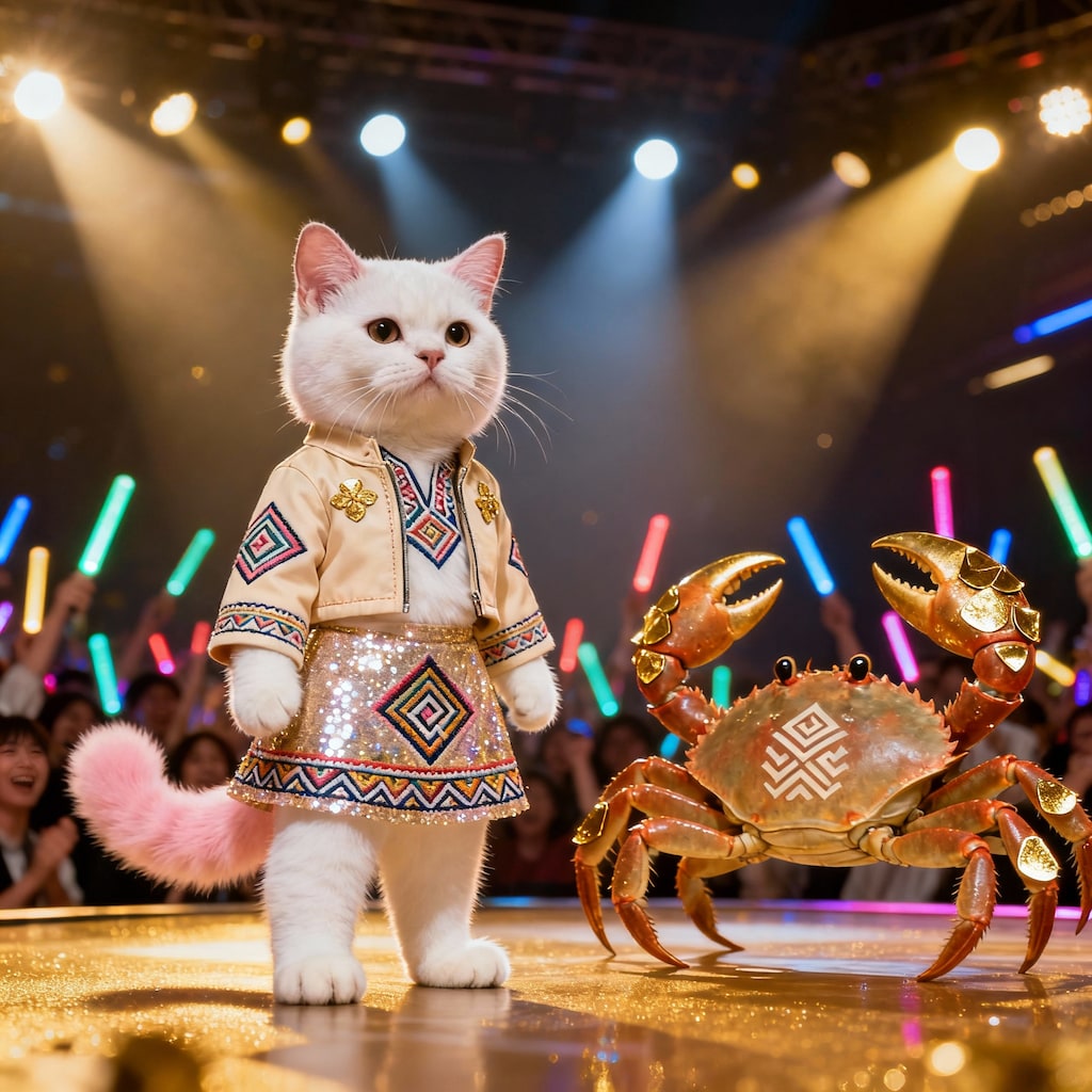 アイアイ×ねこさま×カニ