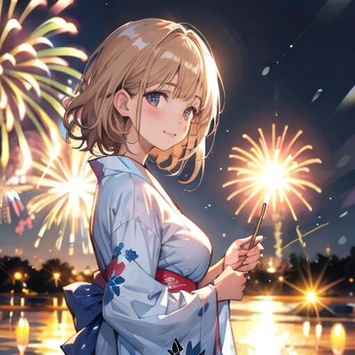 花火の夜 | の人気AIイラスト・グラビア