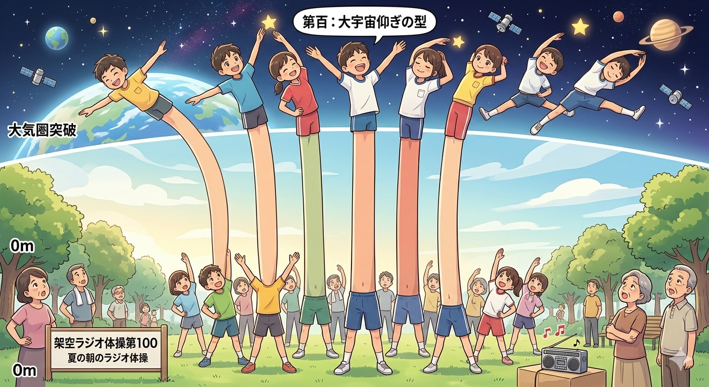 人間をこえる体操 | の人気AIイラスト・グラビア