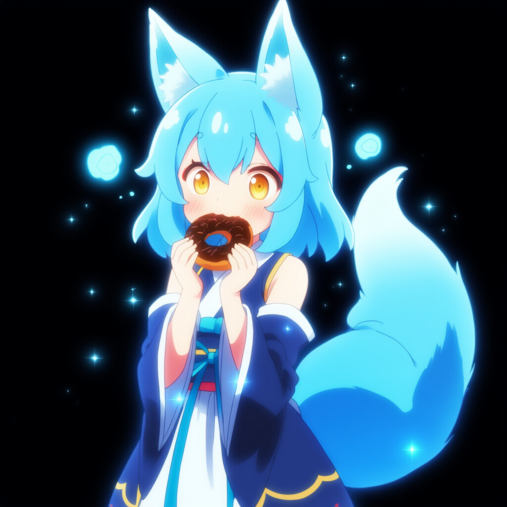 ドーナツもぐもぐ