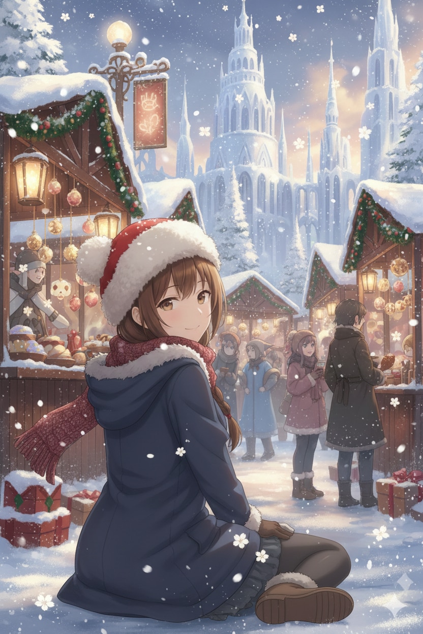 雪の花が降る街で君と出会った | の人気AIイラスト・グラビア