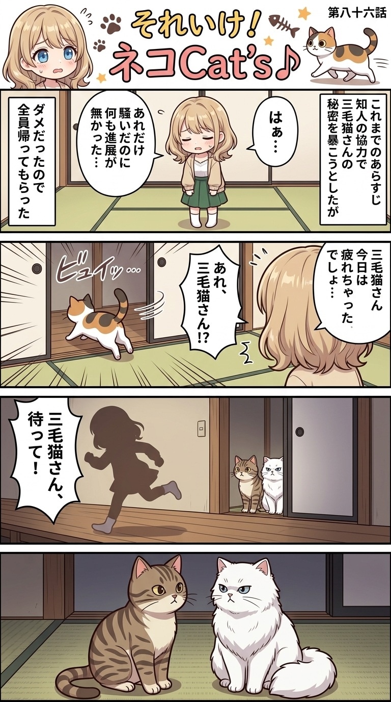 【86話】それいけ！ネコCat's♪(４コマ漫画) | の人気AIイラスト・グラビア
