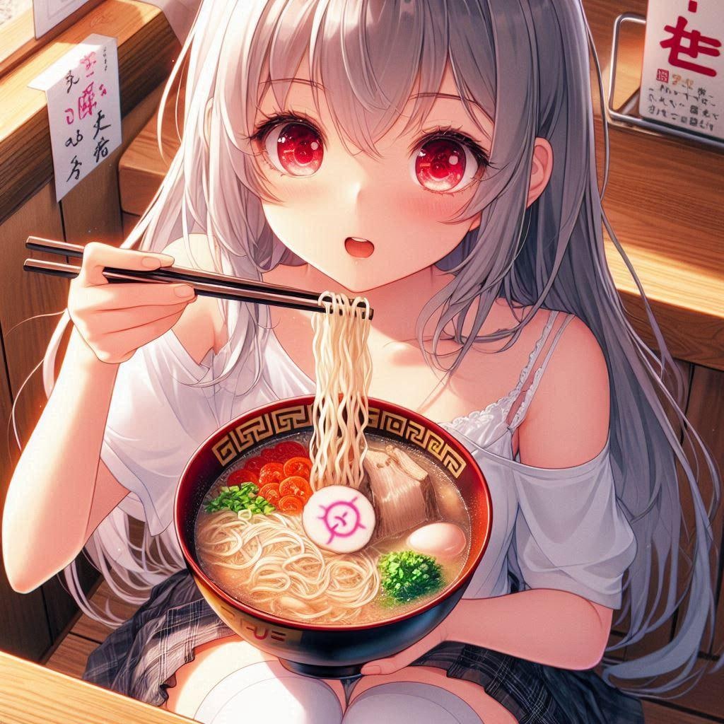 アイちゃん初めてのラーメン
