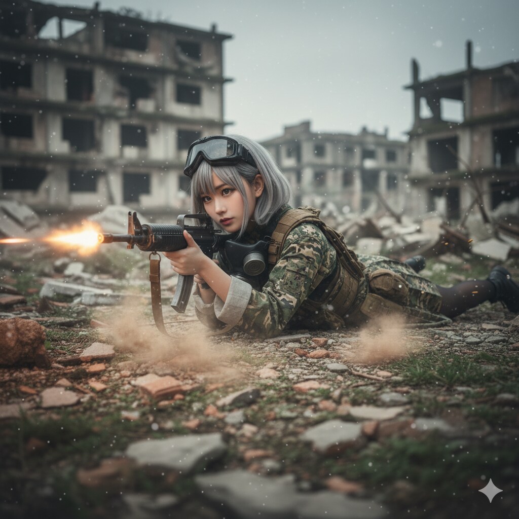 戦場の女性戦士