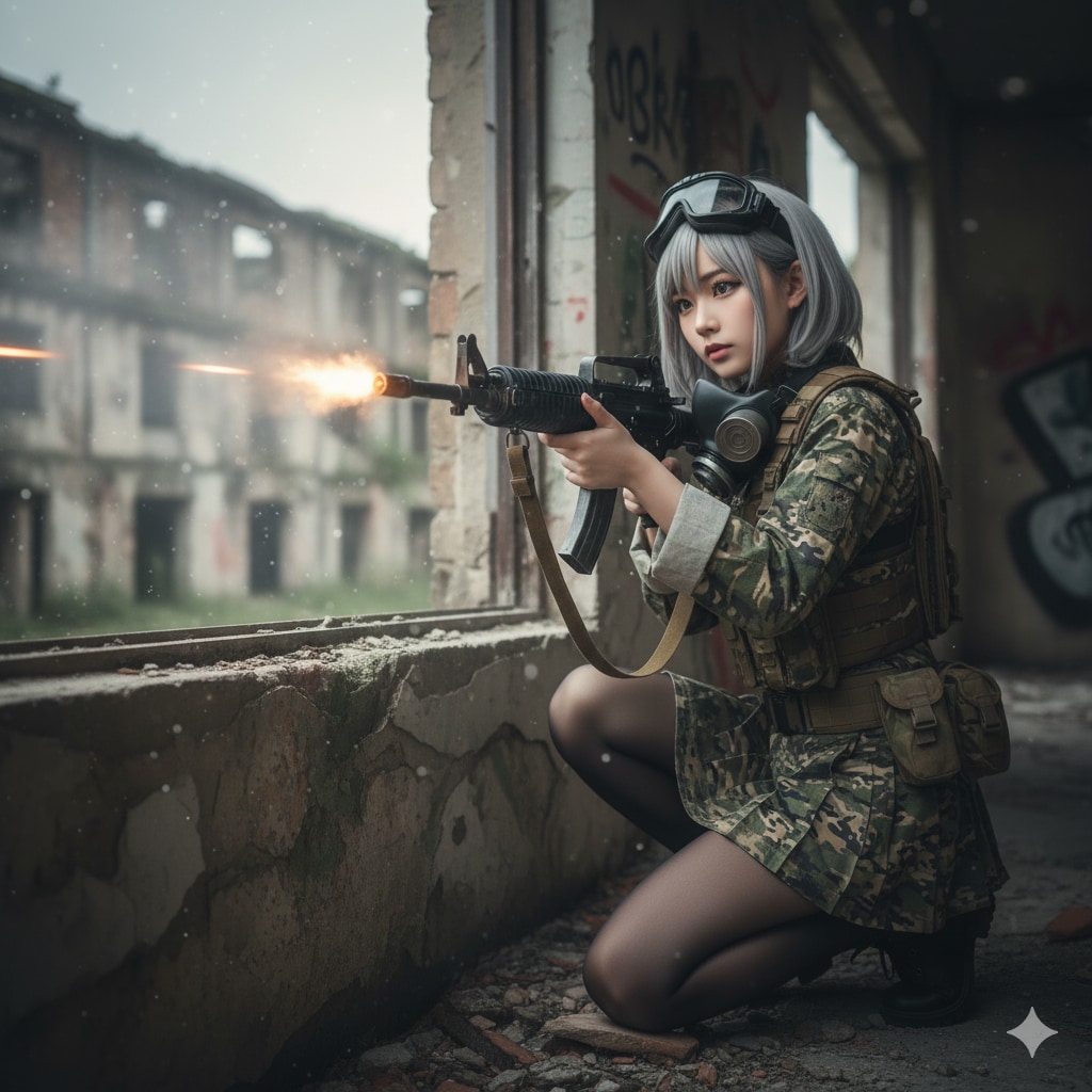 戦場の女性戦士