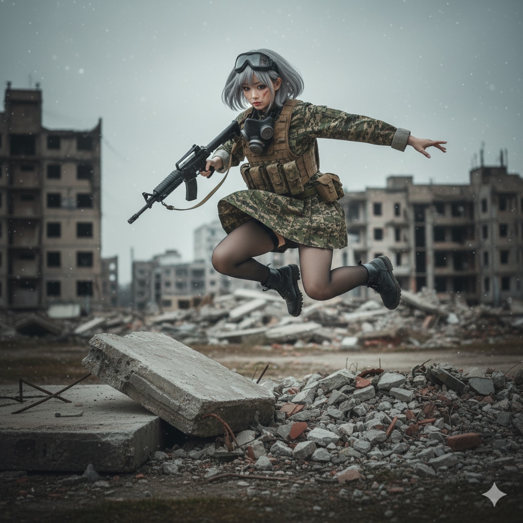 戦場の女性戦士