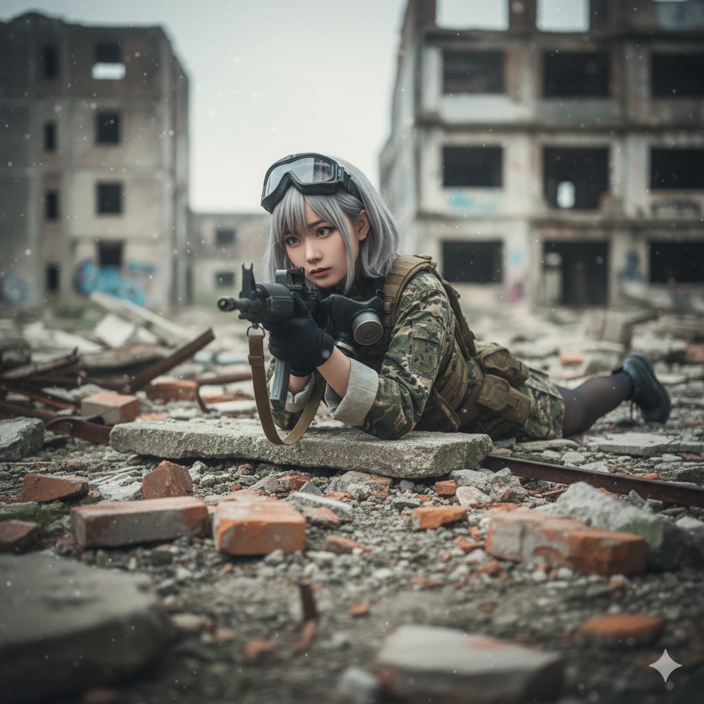 戦場の女性戦士