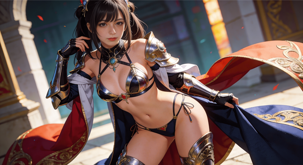 ビキニアーマー・邪魔な布