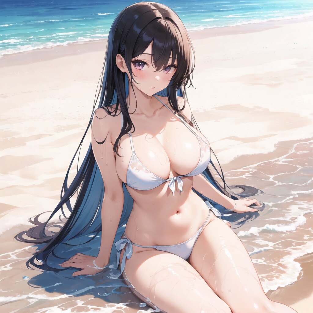 白い水着