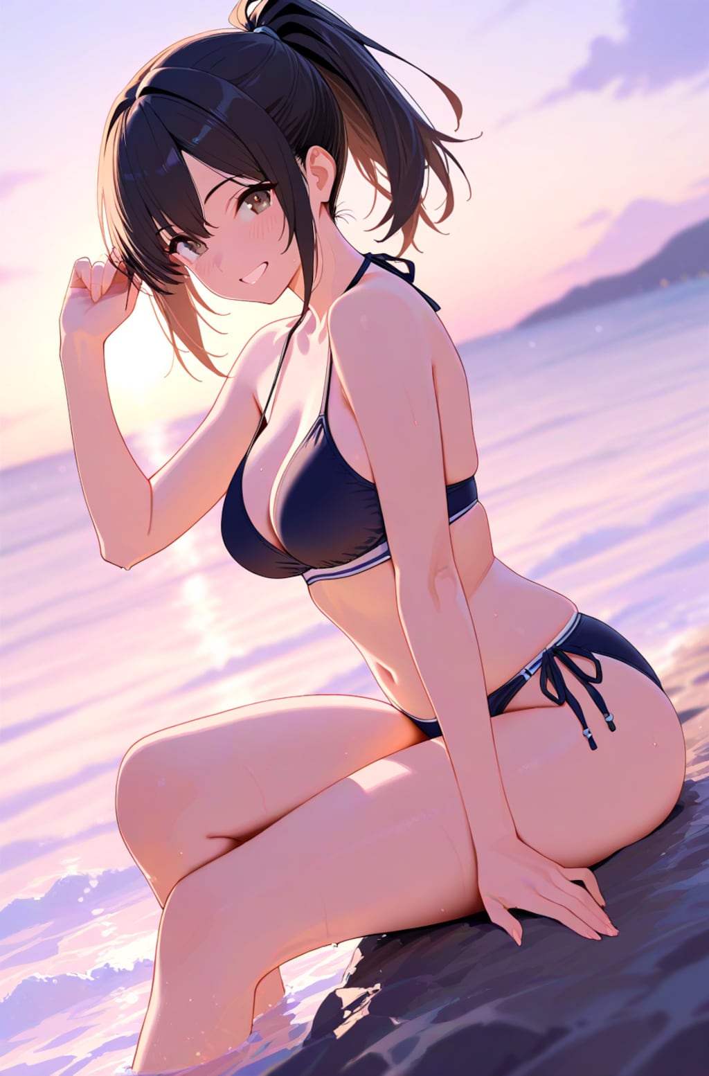 彼女と海
