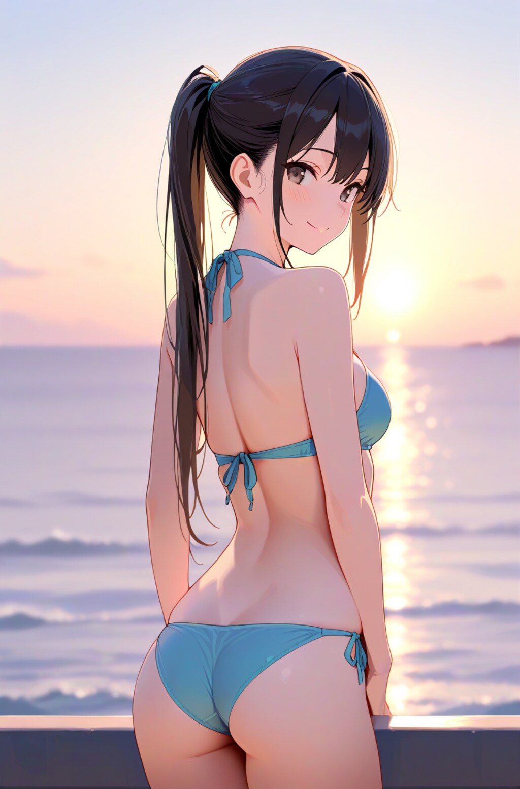 彼女と海