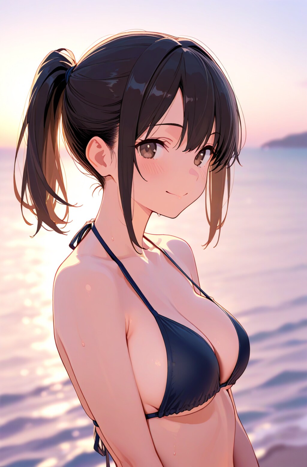 彼女と海