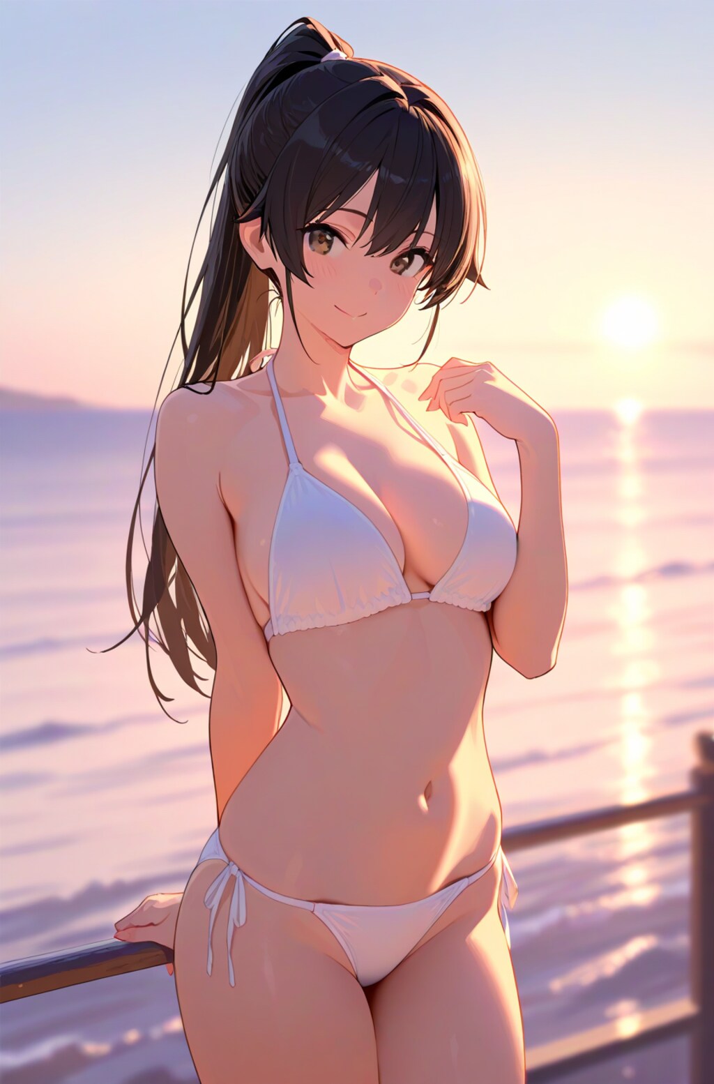 彼女と海