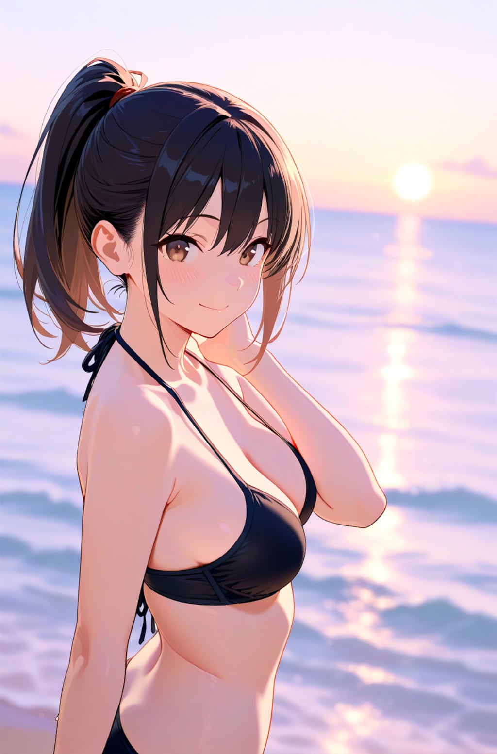 彼女と海