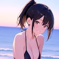 彼女と海 2枚目