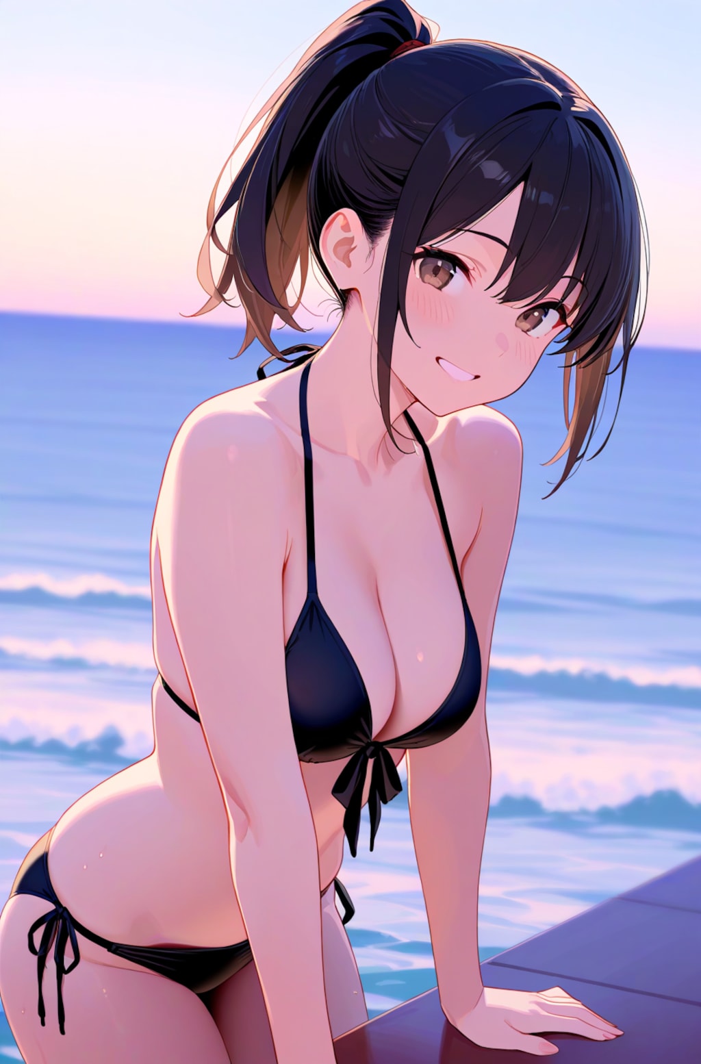 彼女と海