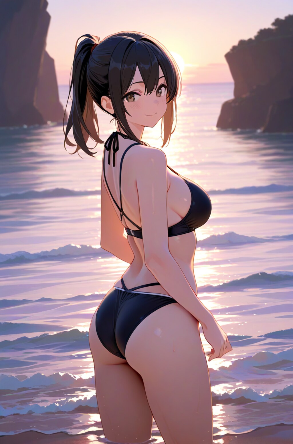 彼女と海