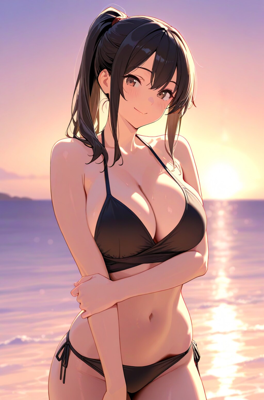 彼女と海