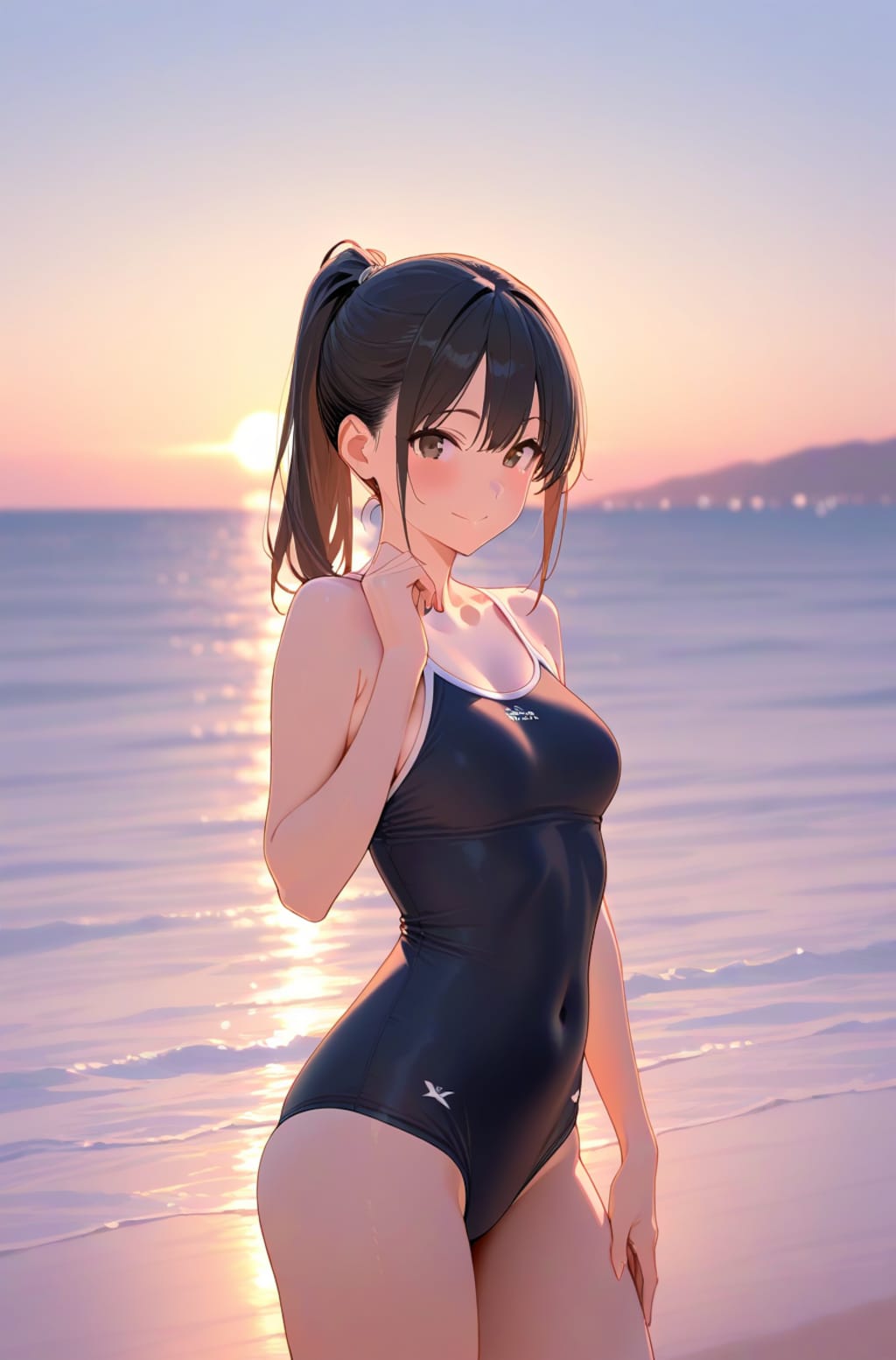 彼女と海