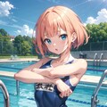 スク水の女の子(高画質版) 3枚目