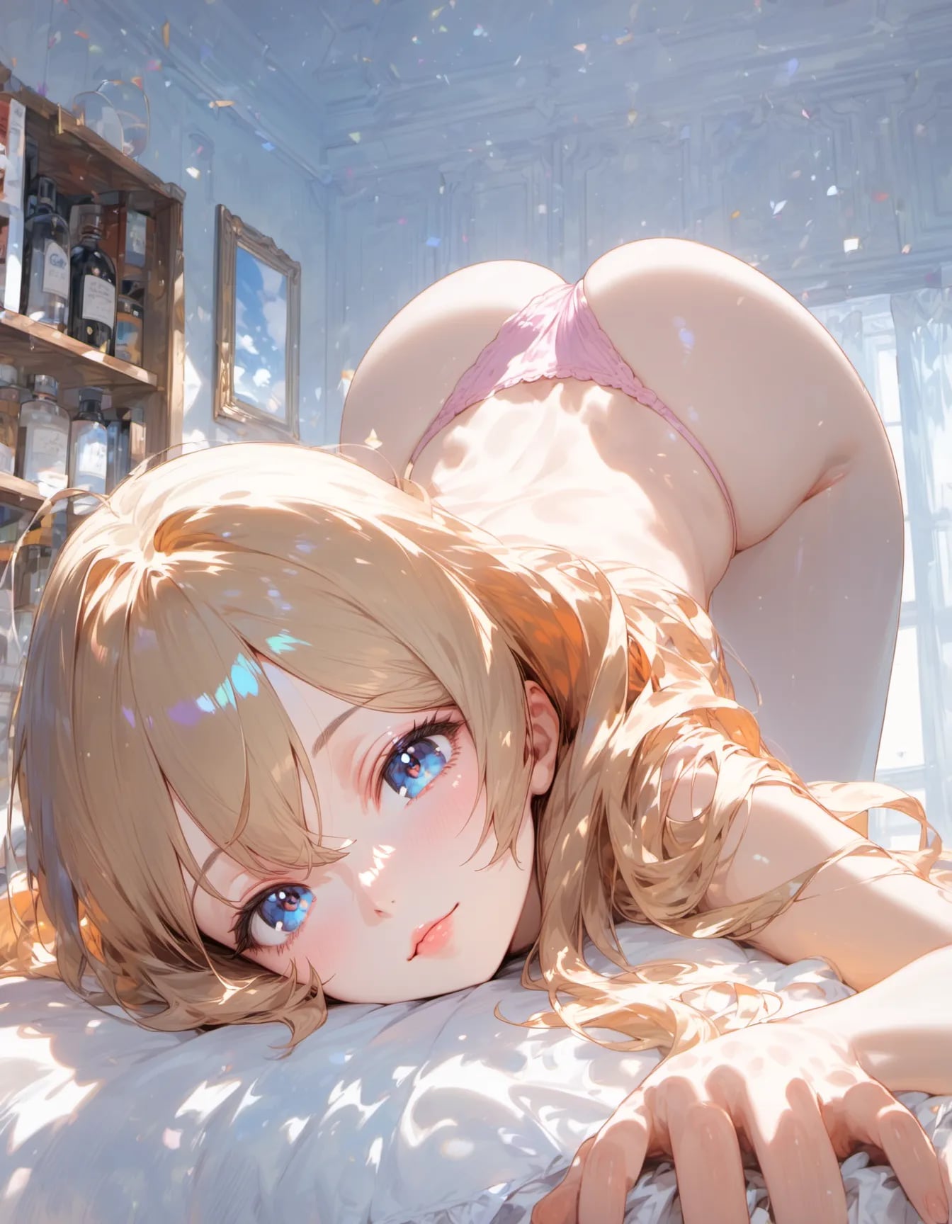 Honeylight on White Sheets