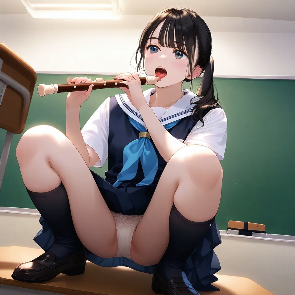 縦笛の練習