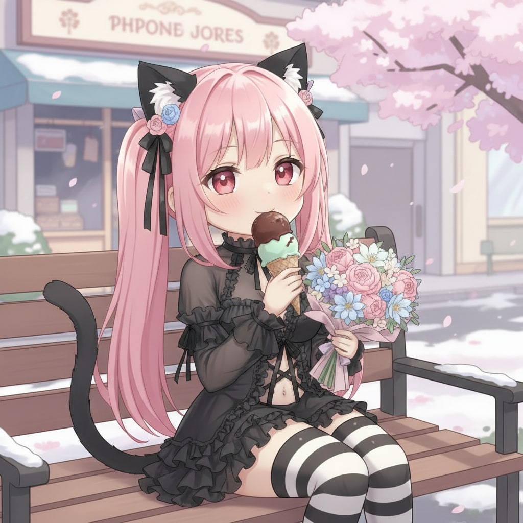 ももツイにゃん。2月19日 #チョコミントの日 | の人気AIイラスト・グラビア