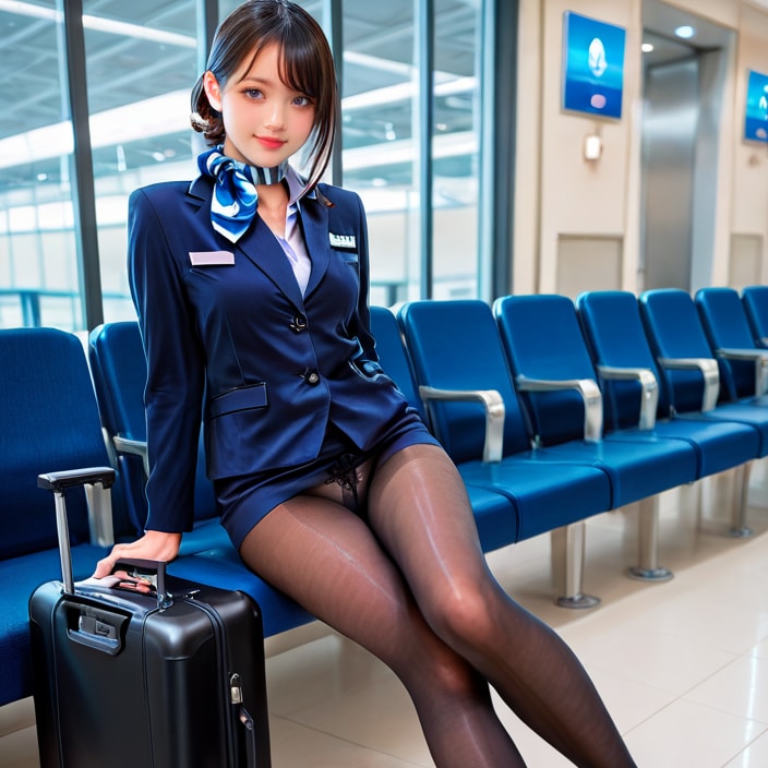 出発前のCAさん