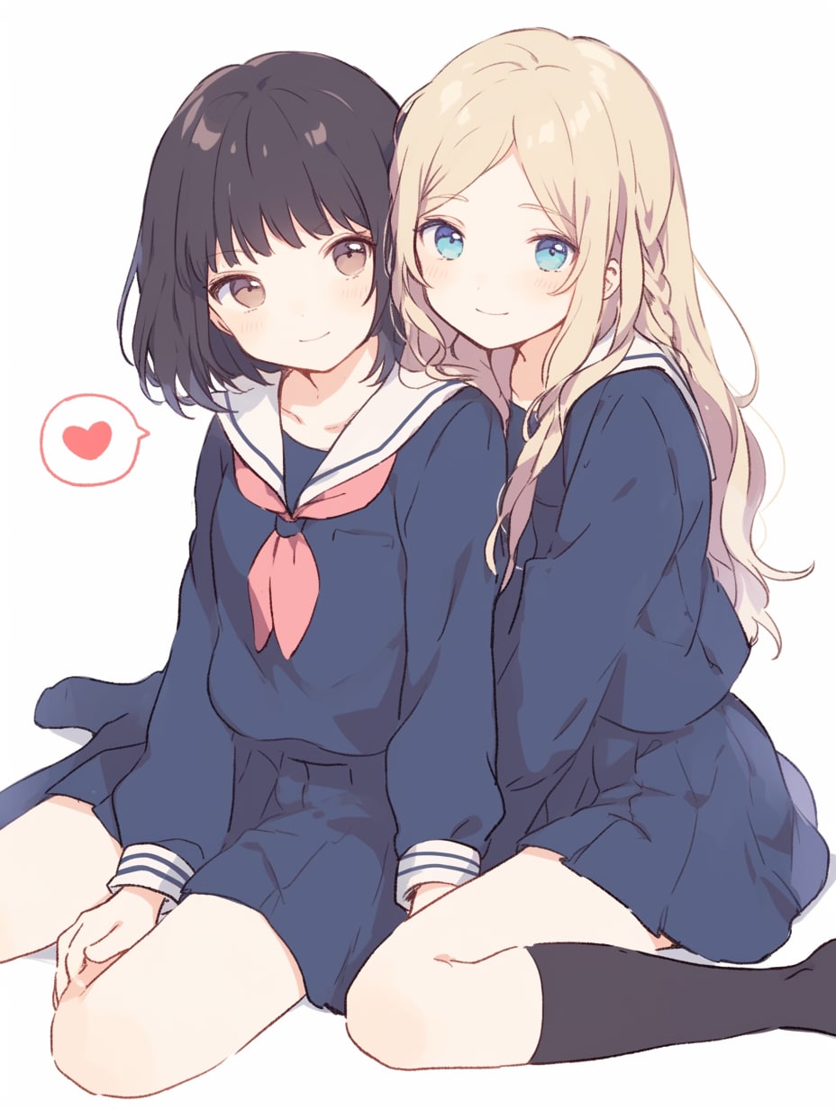 二人のJK194 | の人気AIイラスト・グラビア