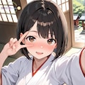 【今日の自撮り】巫女さん 2枚目