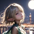 夜の街とエルフさん 8枚目