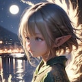 夜の街とエルフさん 11枚目