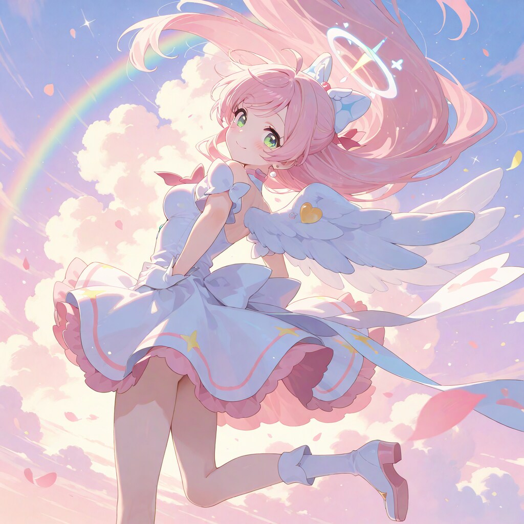 雨上がりに 虹のプリズム