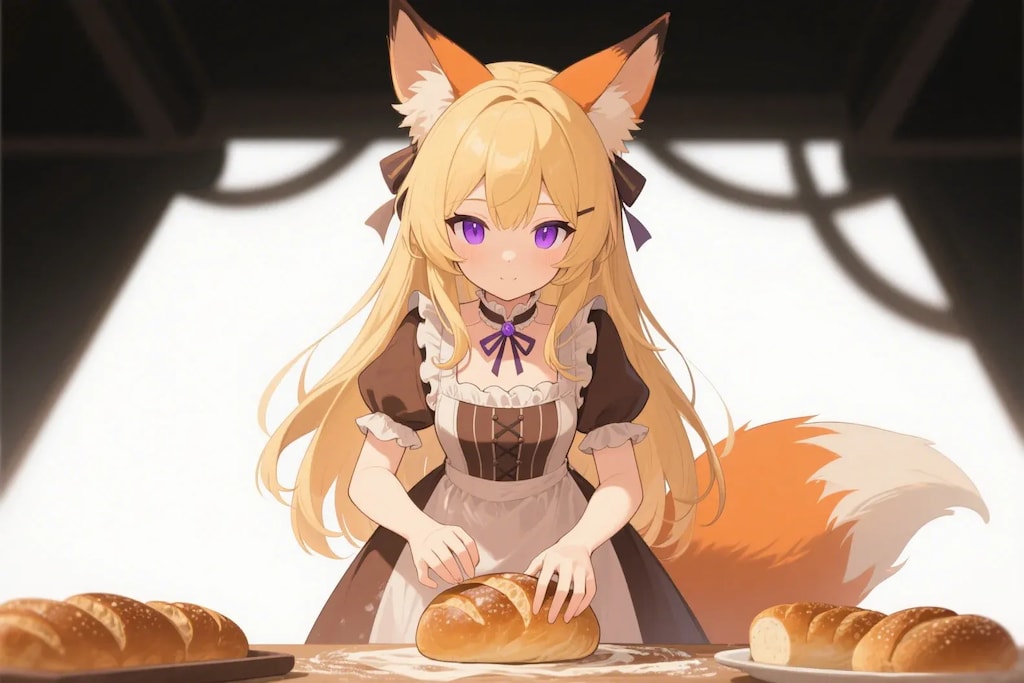 パンを焼くクレアちゃん