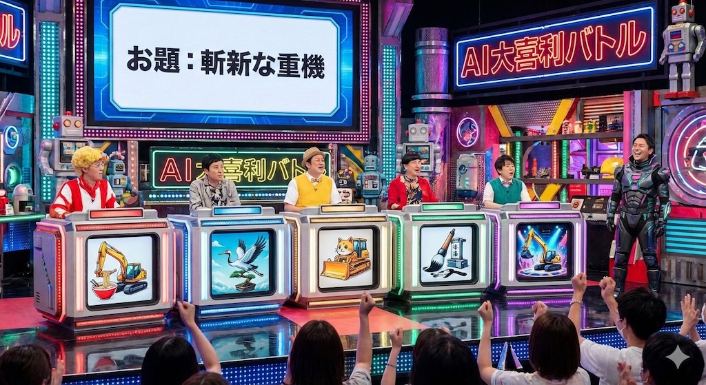 AI画像生成大喜利の番組をAI画像生成