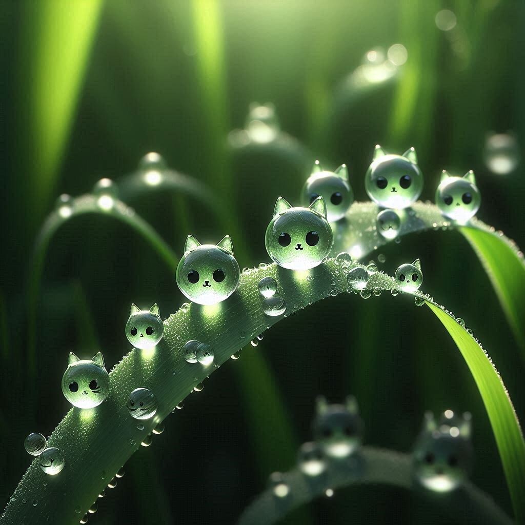 草の露にゃ！ | の人気AIイラスト・グラビア