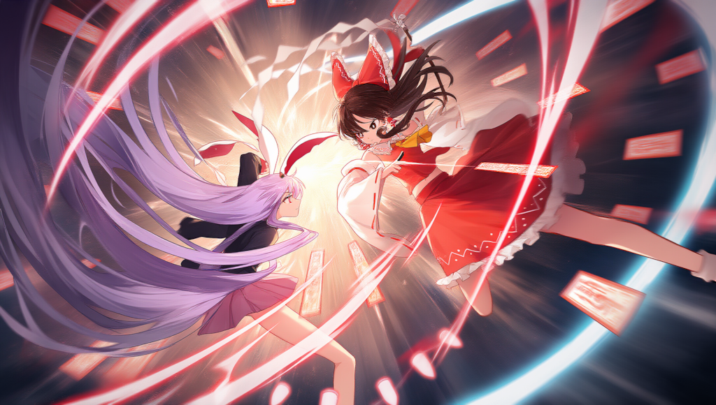 V4　東方　霊夢　うどんげ　弾幕ごっこ