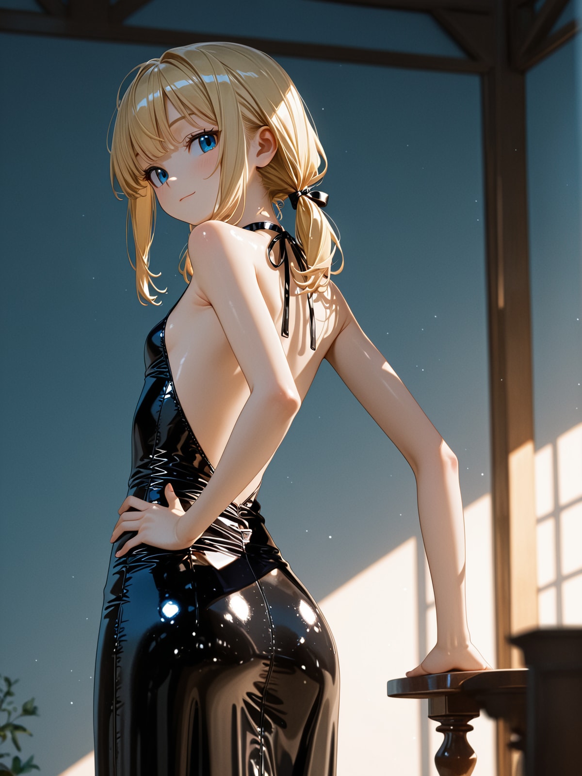 背開きドレス